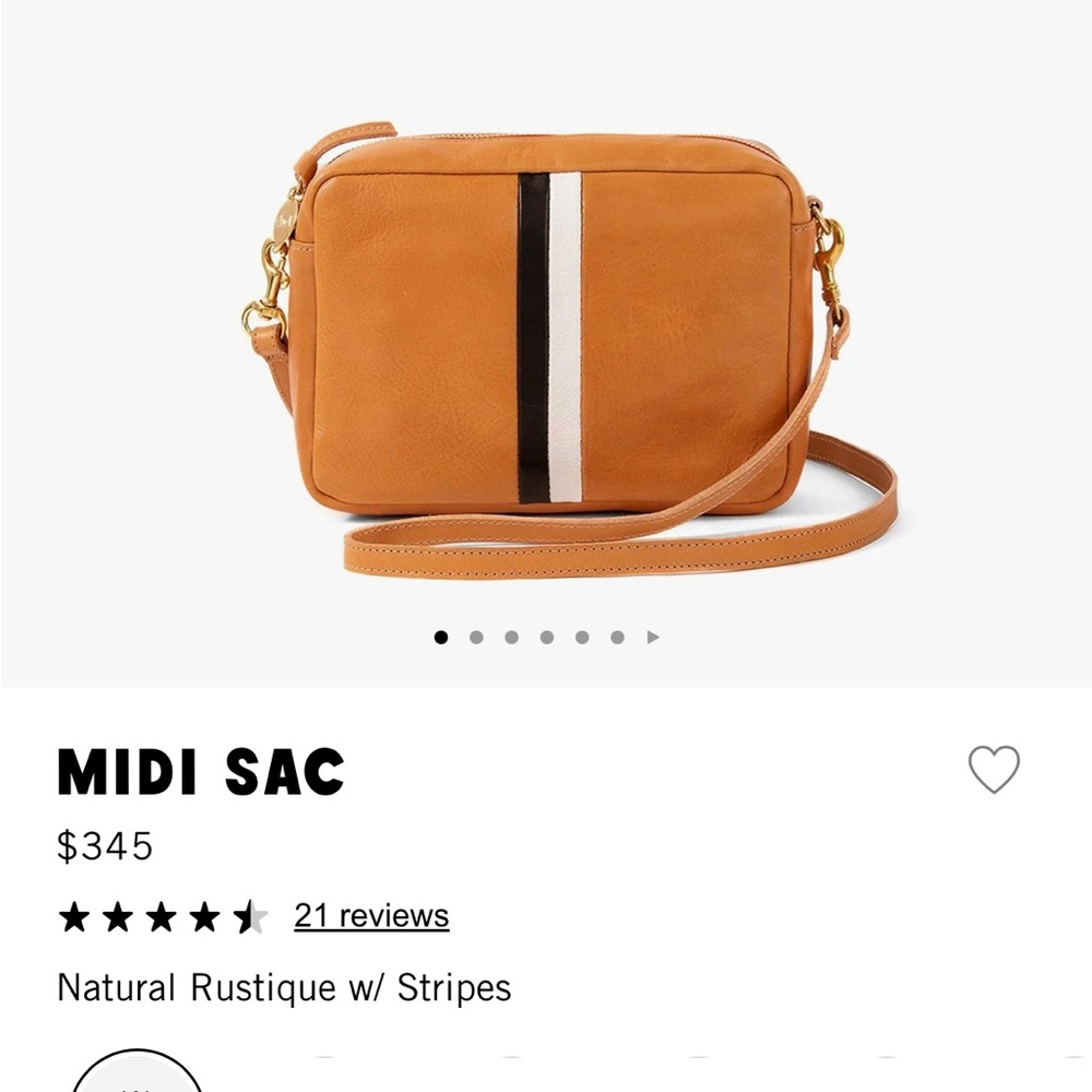 Clare V Midi Sac - Natural w/ Stripes - Picture 4 of 11